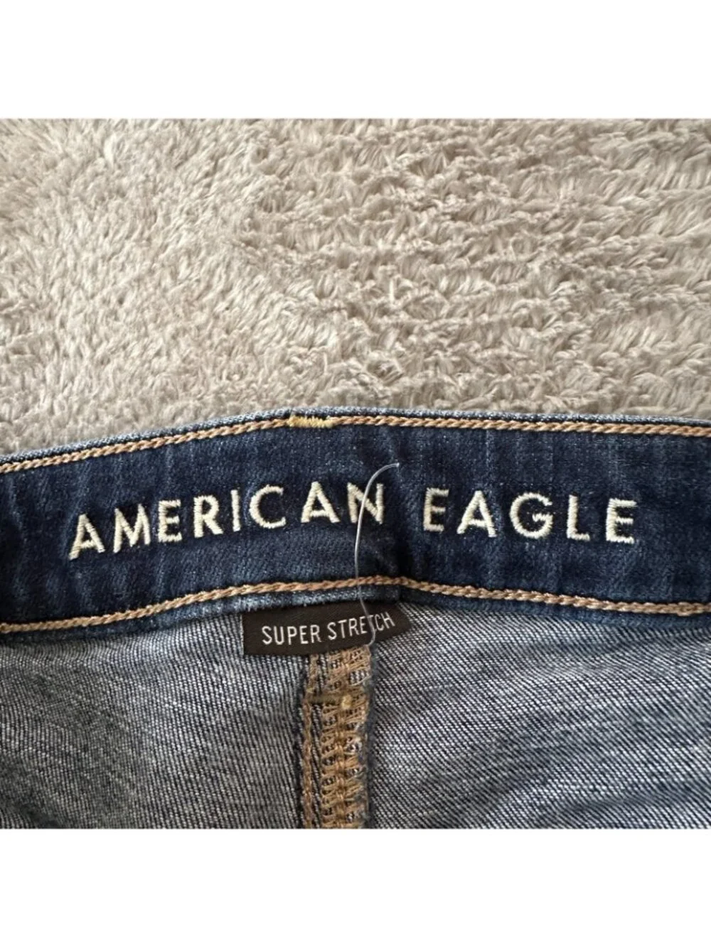 American Eagle Highest Rise Flare Dark Wash Jeans 6 X-Long Tall Stretch